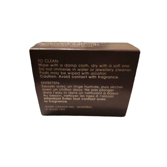 Avon Vintage 80s Porcelain Bouquet Earring Old Stock - Picture 4 of 5